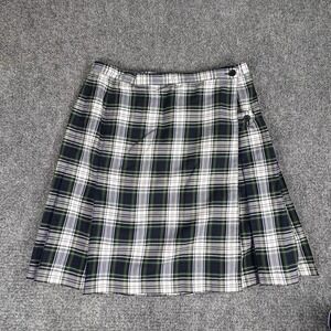 Vintage gY2K Lands' End Skirt 8‎ Plaid Wrap Academia School Girl Preppy Grunge